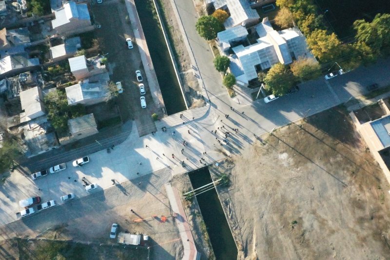 Subsecretaría de Recursos Hídricos acompañó la inauguración del nuevo puente sobre el arroyo Durán
